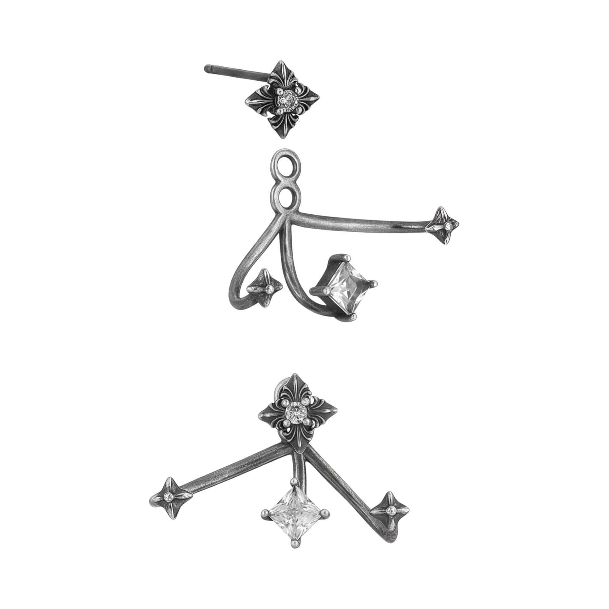 1STXULIE Superior Niche Iris Collection S925 Silver Stud Earring T5893
