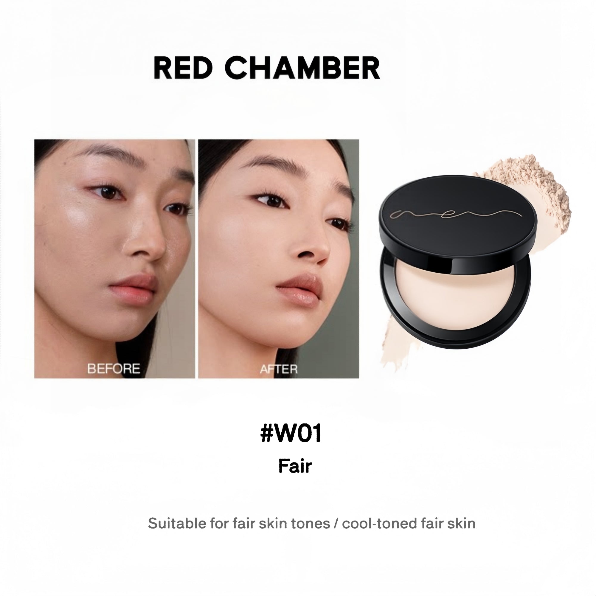RED CHAMBER 99% Natural Oil-control Pressed Powder T5298