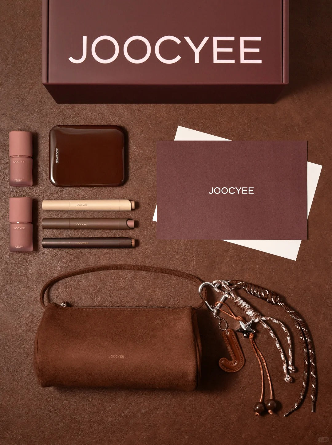 JOOCYEE Fall In Brown Collection Lipstick & Makeup Cream & Eyeshadow T5229