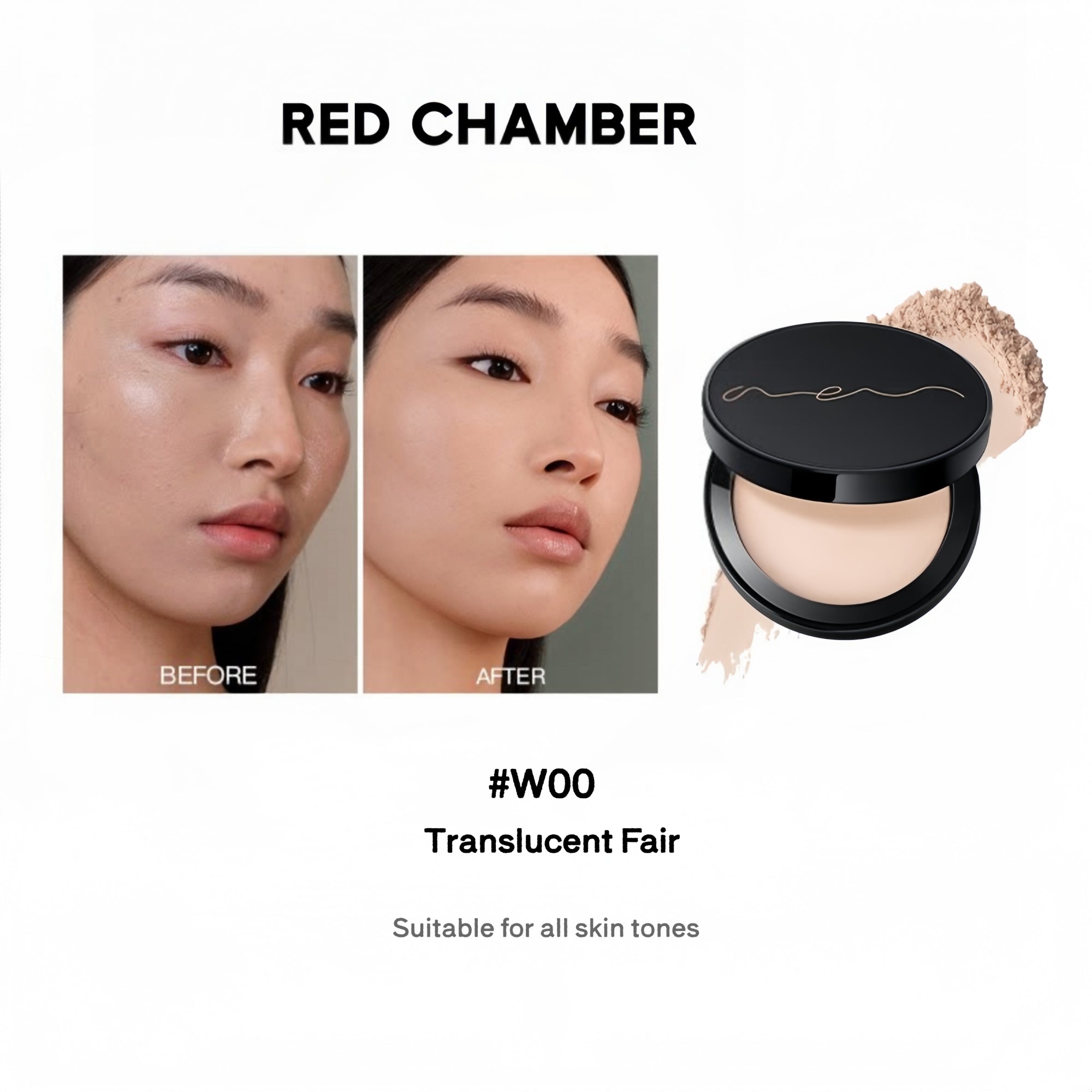 RED CHAMBER 99% Natural Oil-control Pressed Powder T5298