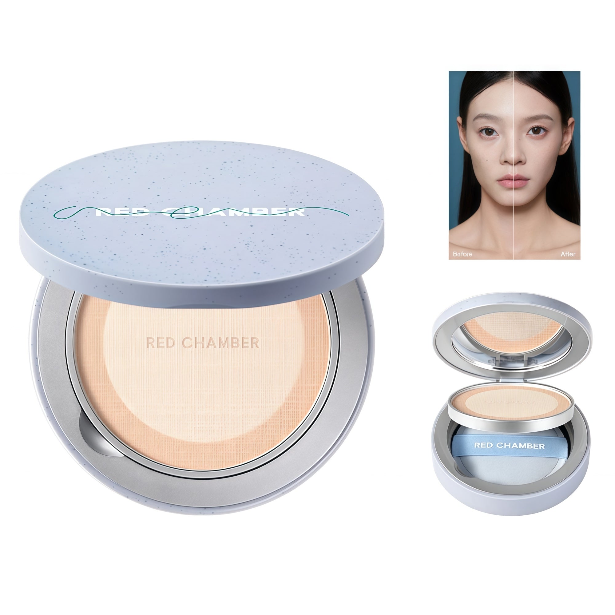 RED CHAMBER Oil-control Makeup Setting Pressed Powder T5662