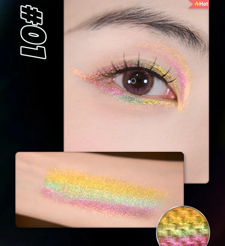 CHARMACY Rainbow Chameleon Diamond Gradient Eyeshadow T4296