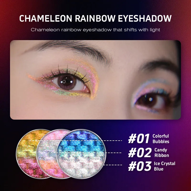 CHARMACY Rainbow Chameleon Diamond Gradient Eyeshadow T4296