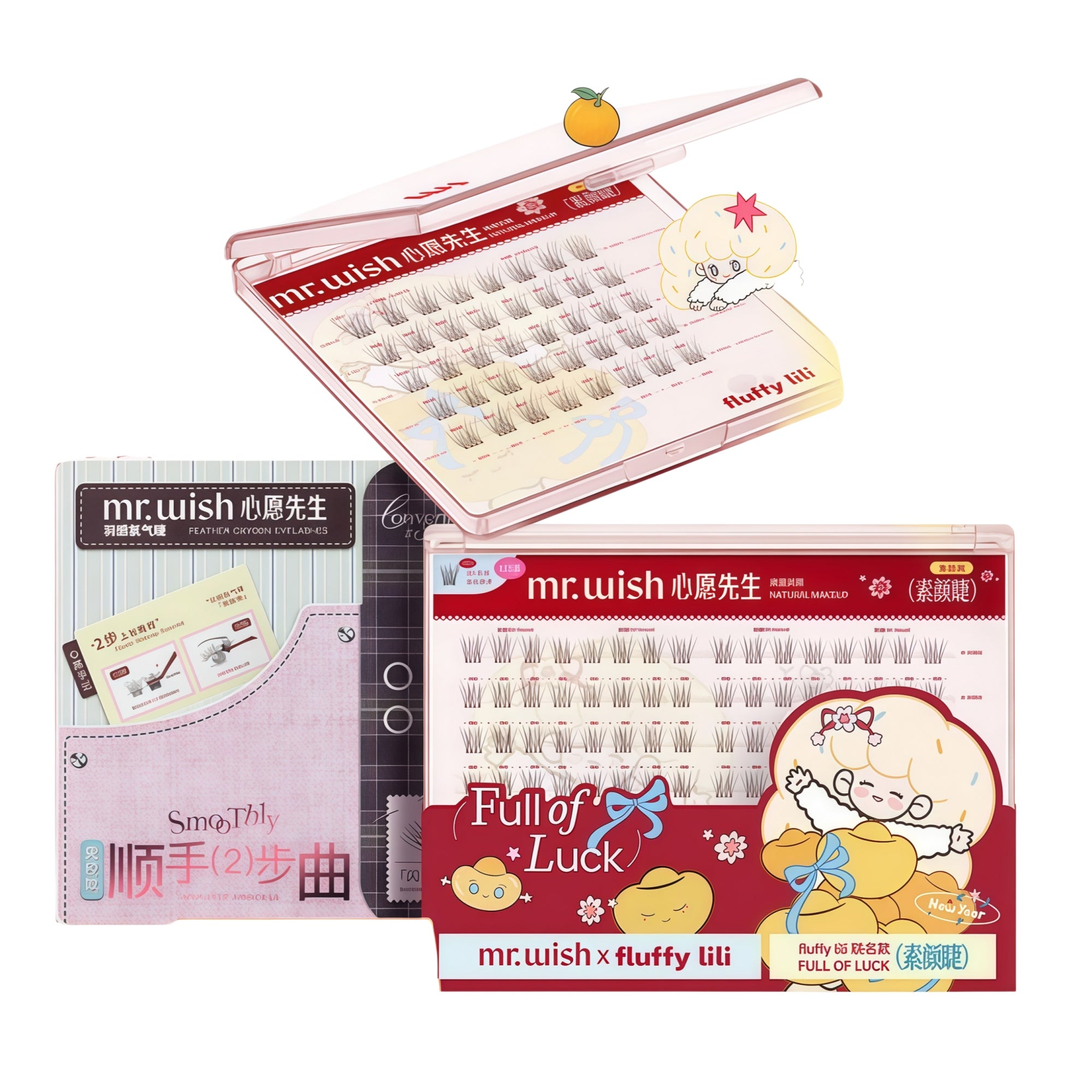 MR.WISH X Fluffy Lili Short Natural Glue-free False Eyelashes T5651