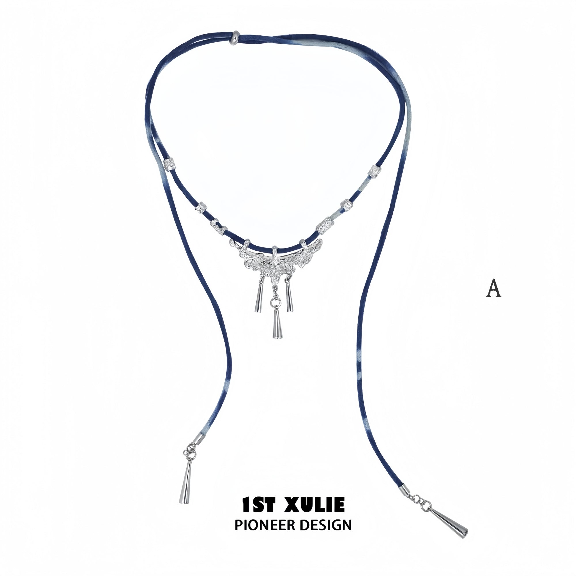 1STXULIE Superior Miao-style Braided Cord Necklace T5829