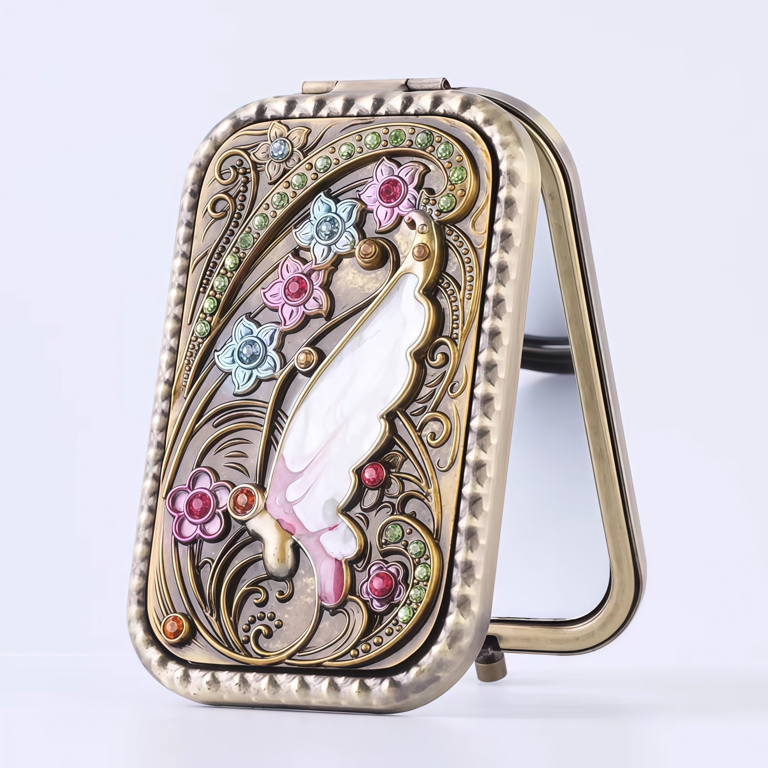 ShangYi European Vintage Rectangular Portable Makeup Mirror T5590