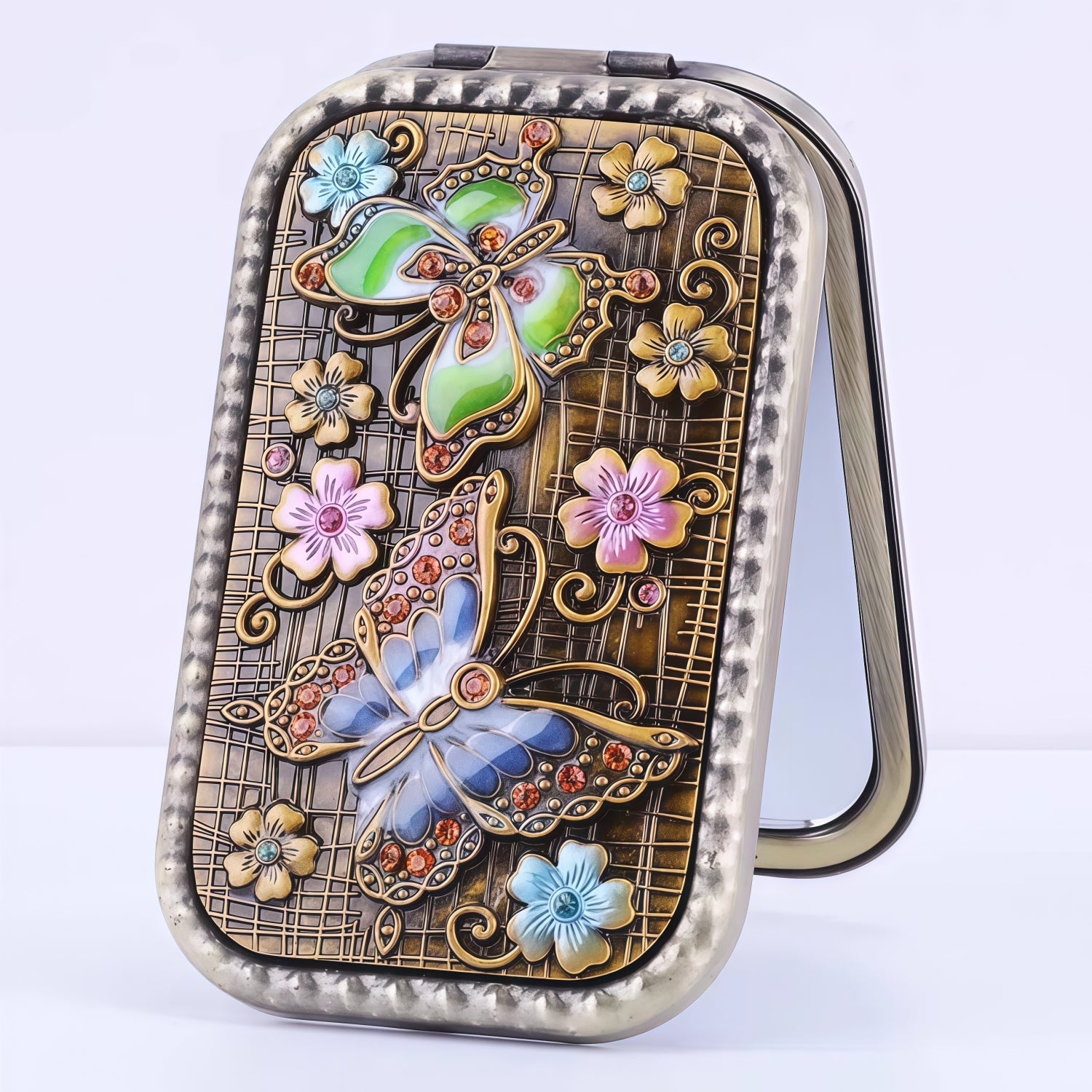 ShangYi European Vintage Rectangular Portable Makeup Mirror T5590