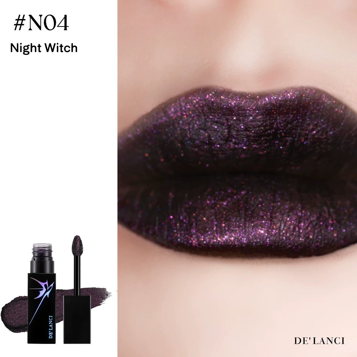 DE'LANCI Otherworldly Gothic Airy Matte & Mirror Lip Gloss T5432