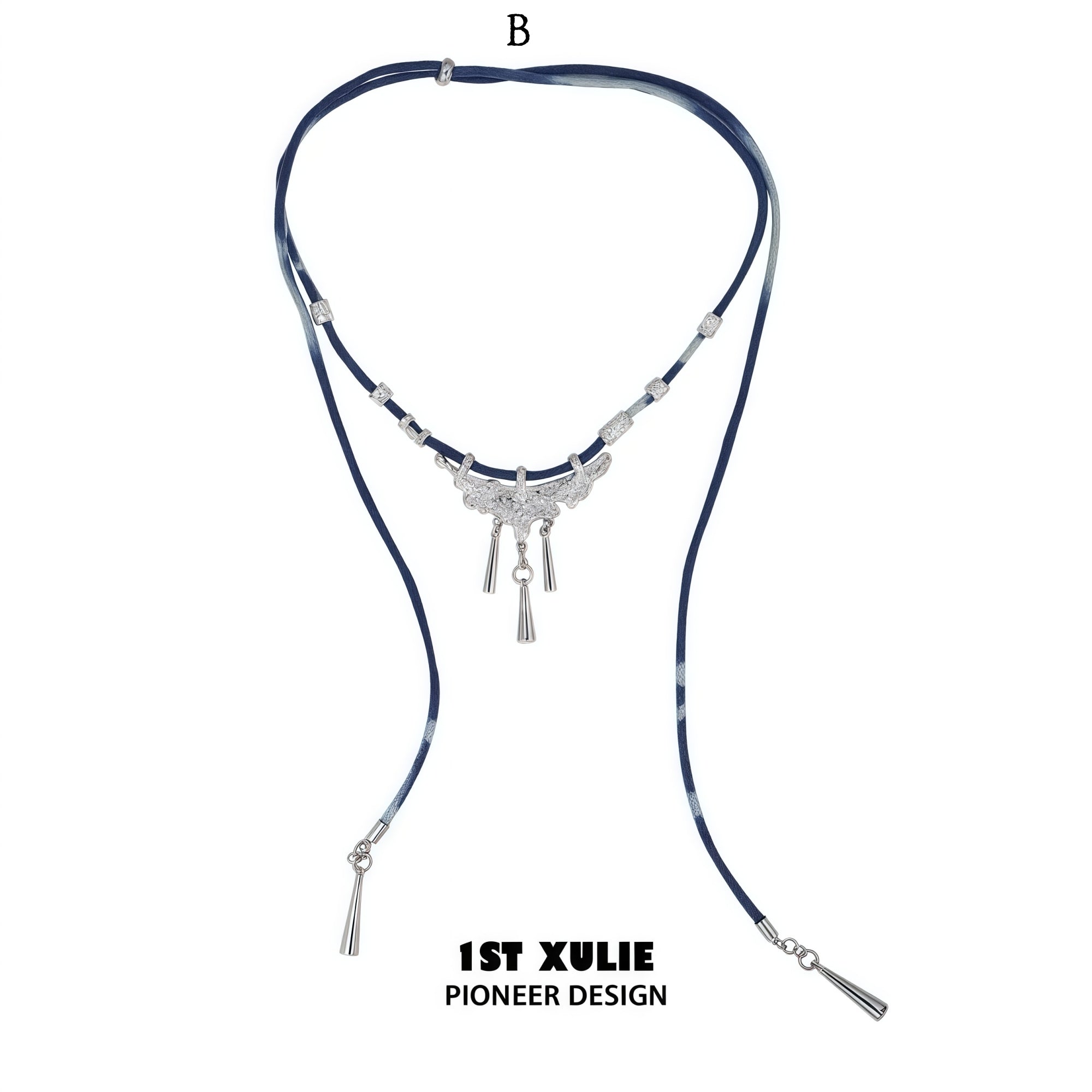 1STXULIE Superior Miao-style Braided Cord Necklace T5818