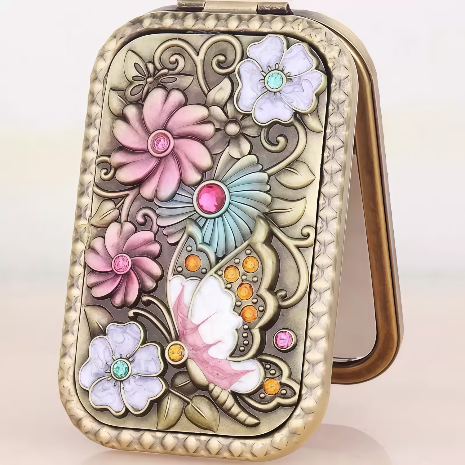 ShangYi European Vintage Rectangular Portable Makeup Mirror T5590