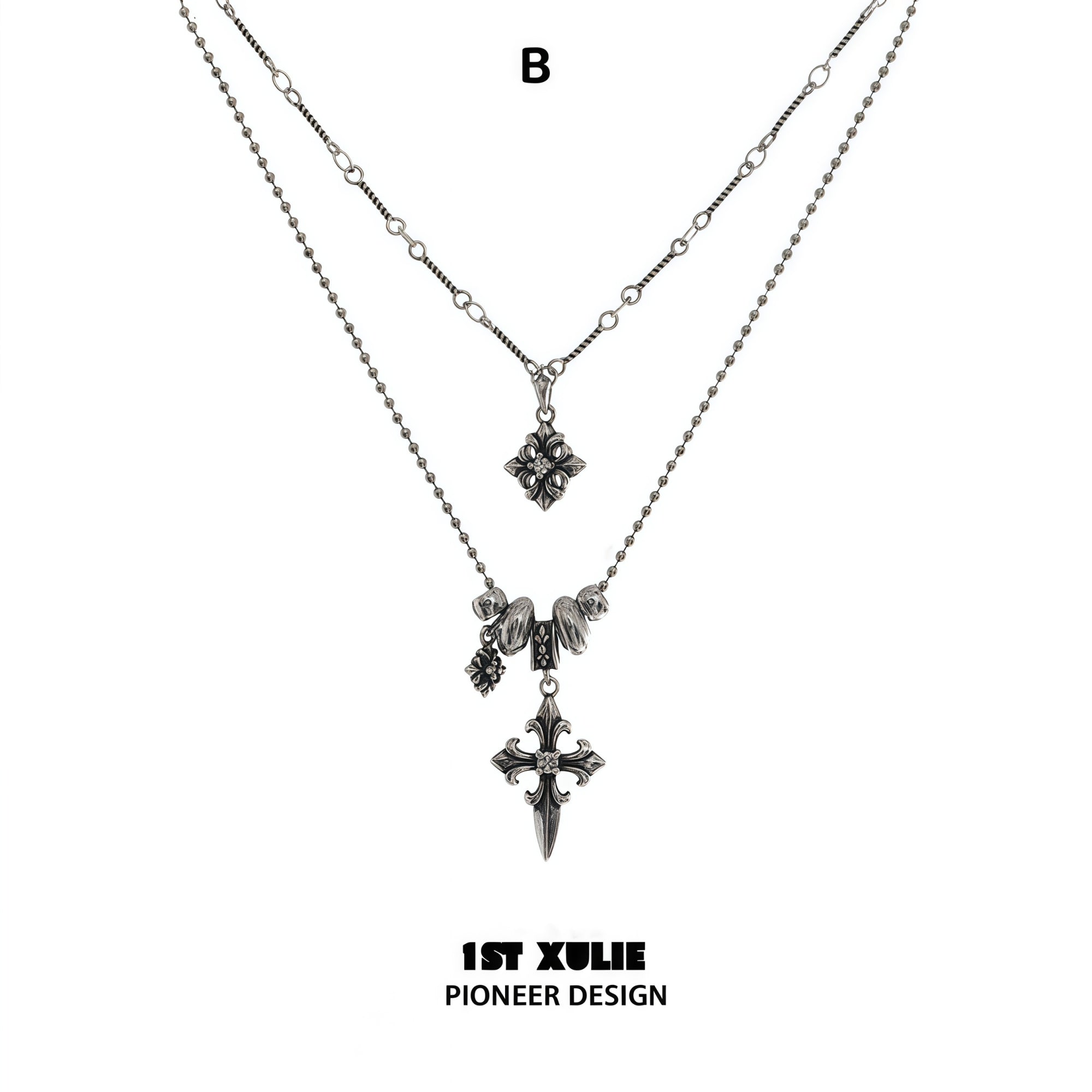 1STXULIE Superior Niche Iris Collection Gothic Choker Necklace T5872