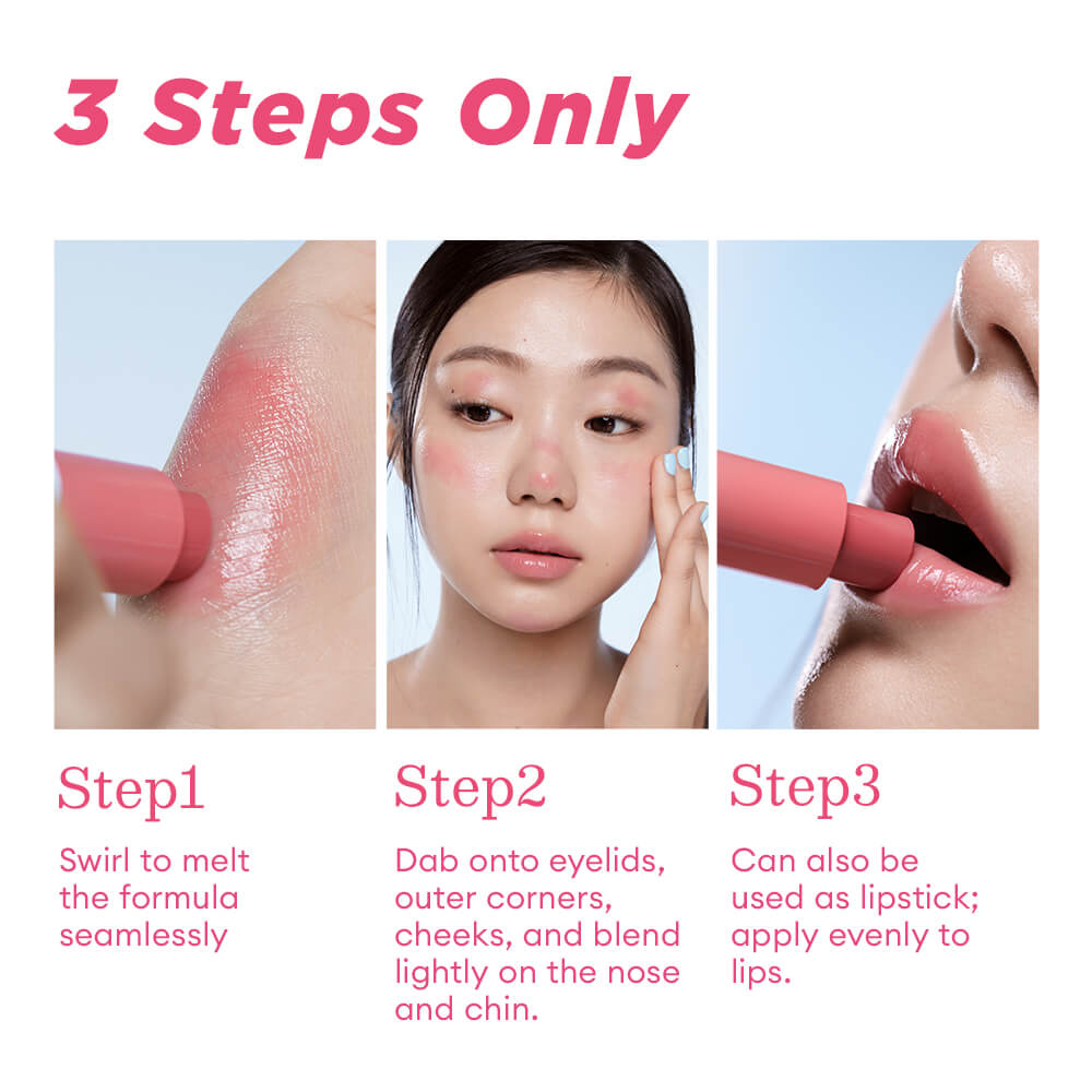 INTO YOU Multi-Use Makeup Cream Stick for Blusher & Lipstick T4112