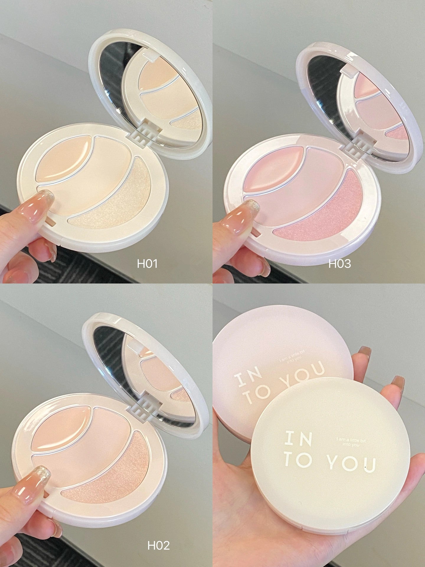 INTO YOU Matte & Pearlescent Highlighter Palette T3767