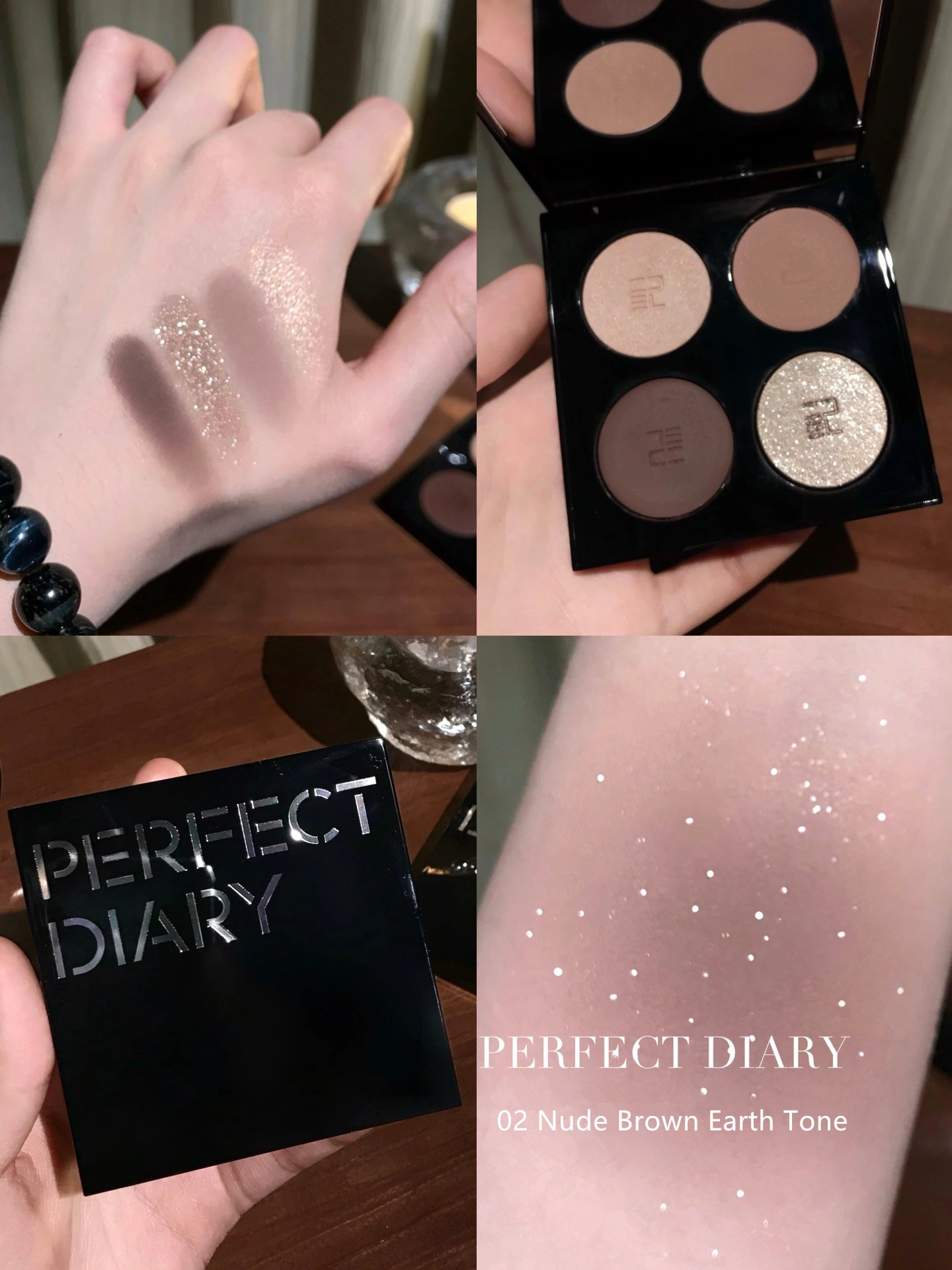 Perfect Diary Four Colors Essence Eyeshadow Palette T3801