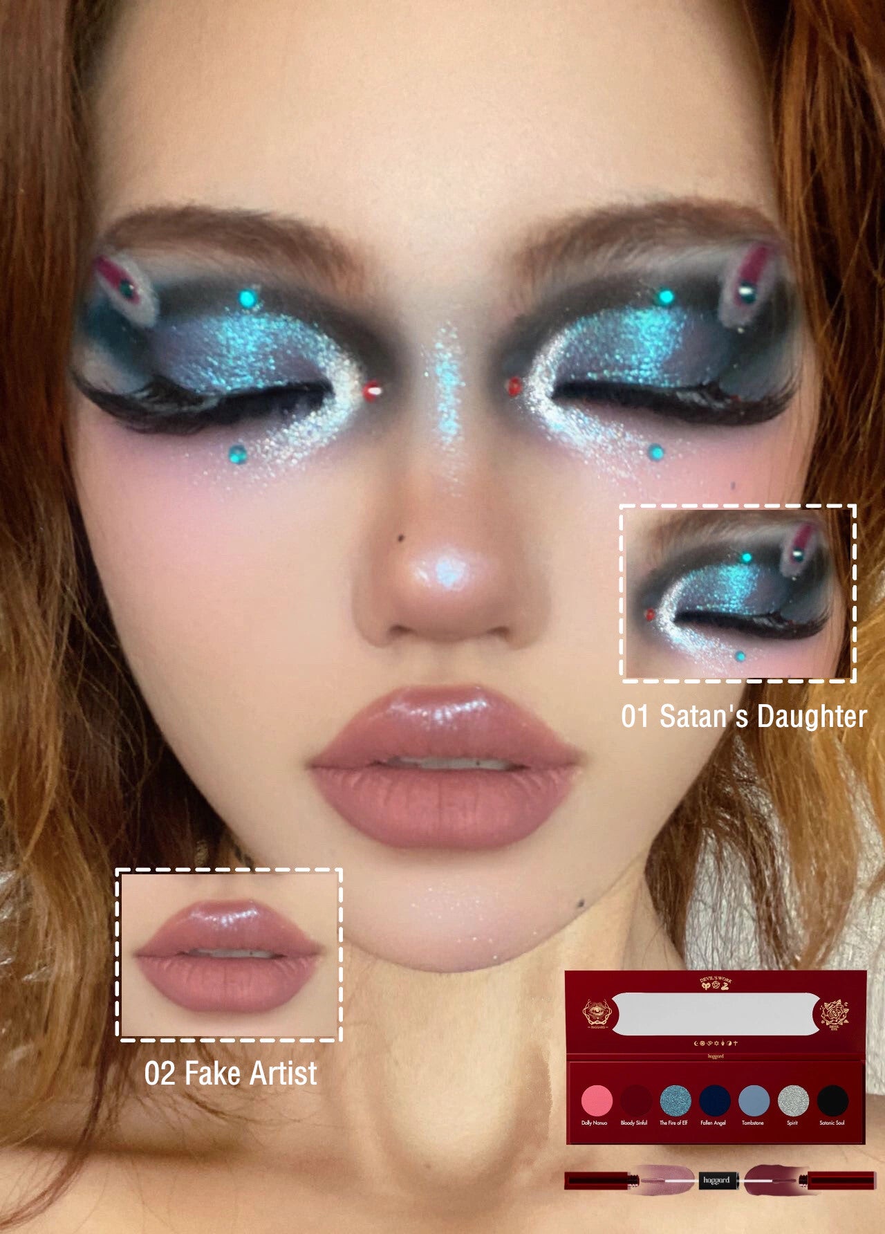 HAGGARD Abyss Series Gothic Style Eyeshadow Palette T3683