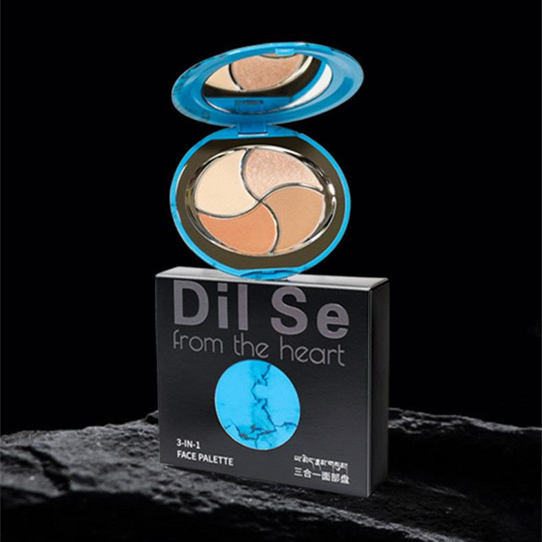 DilSefromtheheart Contour & Blusher & Eyeshadow Makeup Palette T4327