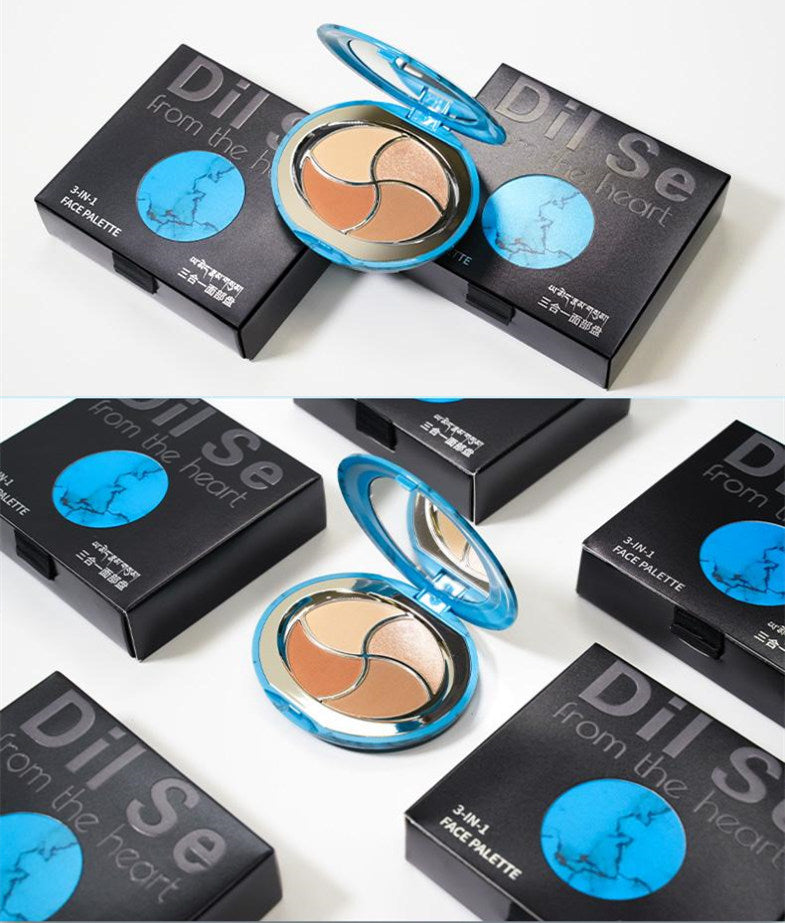 DilSefromtheheart Contour & Blusher & Eyeshadow Makeup Palette T4327