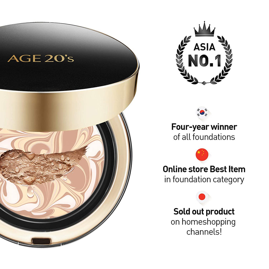AGE 20's Signature 3-Color Concealer Air Cushion Foundation With Refill T1970