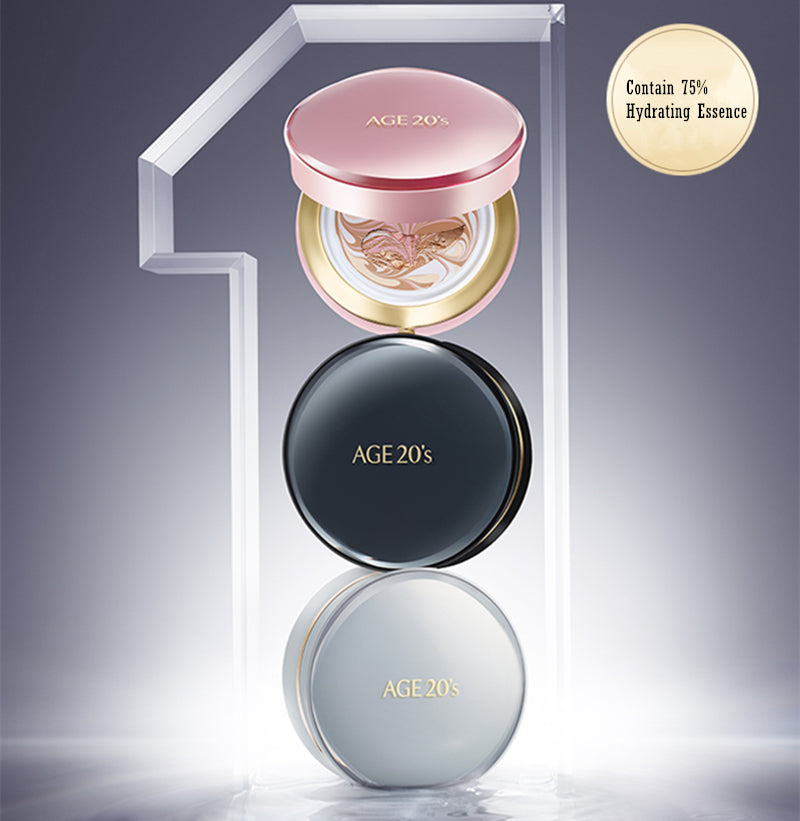 AGE 20's Signature 4-farvet fugtgivende concealer og oliekontrol luftpudefond T3012