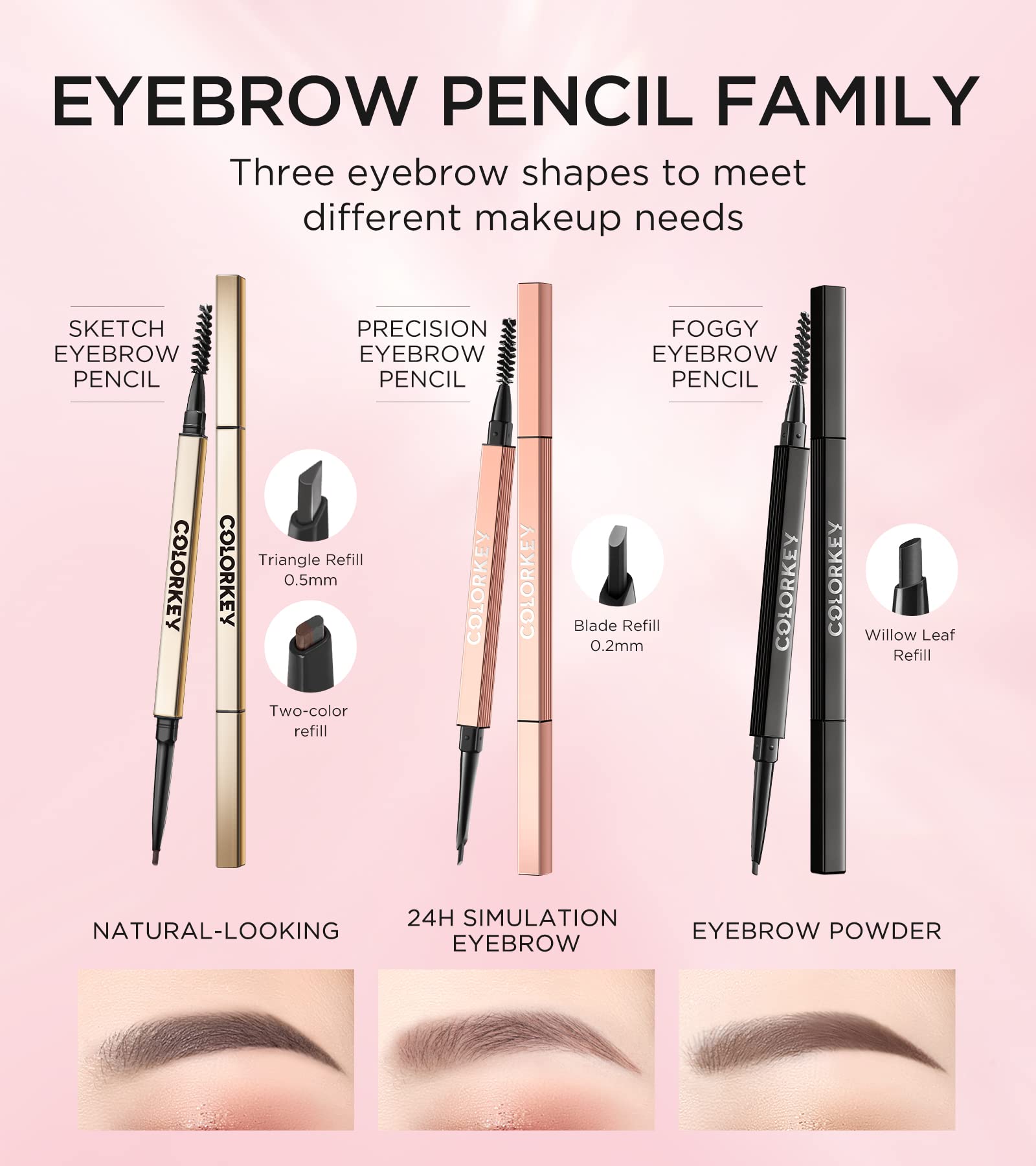 COLORKEY Triangle Eyebrow Pencil Waterproof Smooth T2210