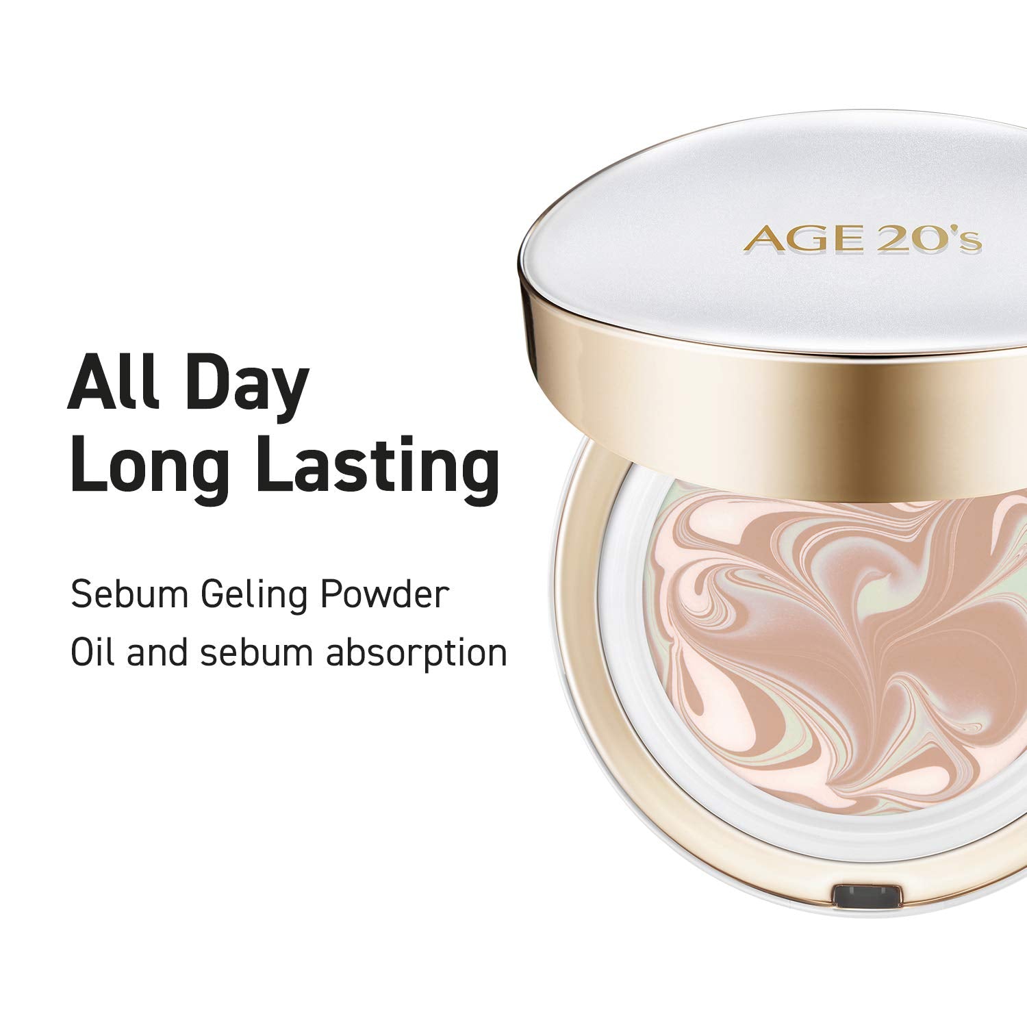 AGE 20's Signature 3-Color Oil Control Air Cushion Foundation With Refill (White Box) T1968