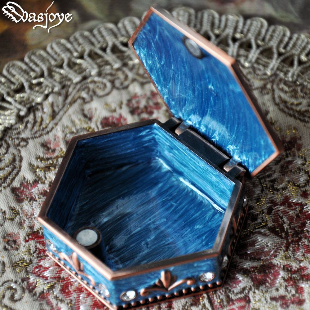Wasjoye Hexagram Retro European Princess Handmade Jewelry Box T3225