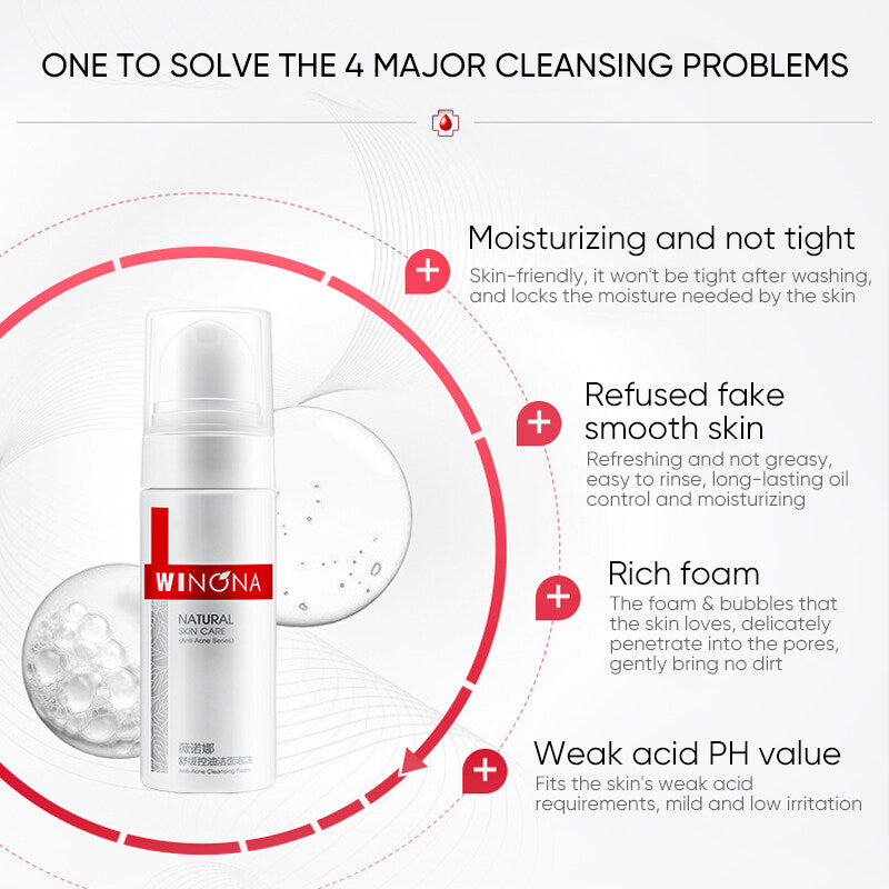 WINONA Oil-Control Series Moist Relieving Cleansing Foam T2205