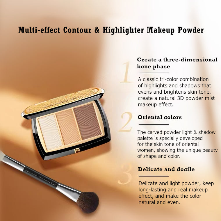MAOGEPING 3D Light Shadow Highlighter & Contour Palette T2993