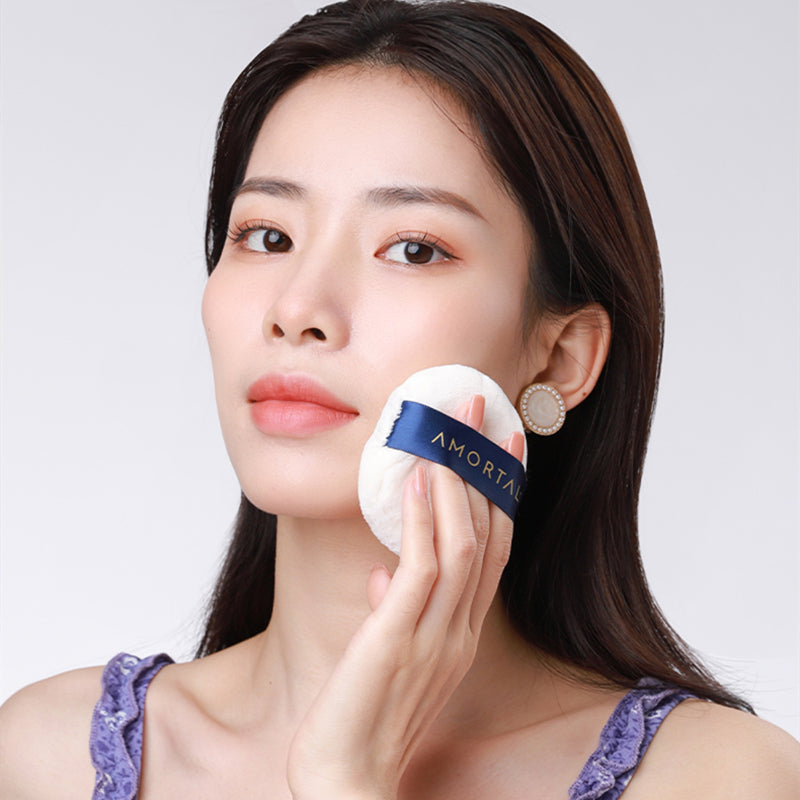 AMORTALS 2 Pcs Velvet Nude Skin Loose Powder Puff Set T2534