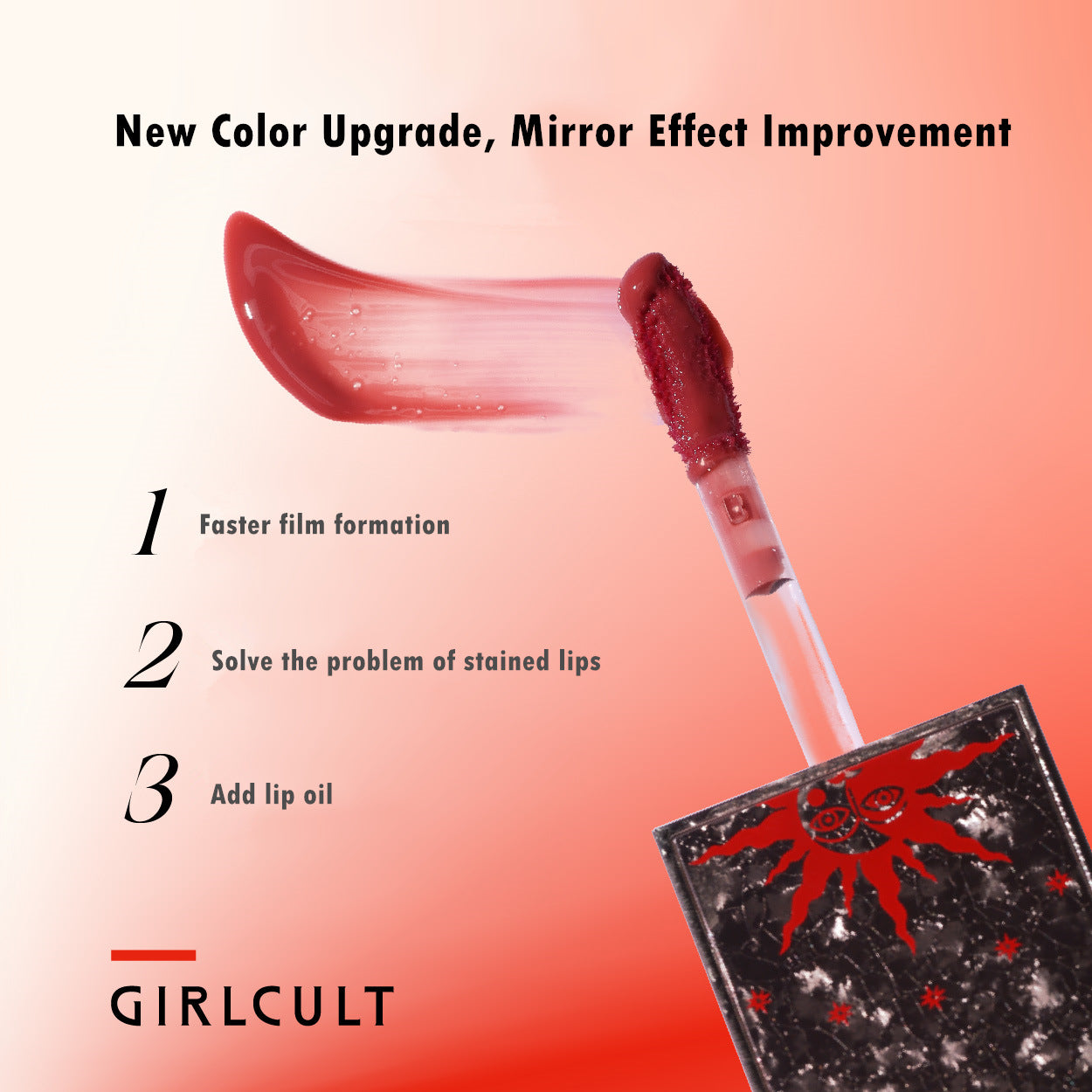 Girlcult Chameleon Mirror Lip Glaze J79 Black Tea Deep Purple Superb View T4550