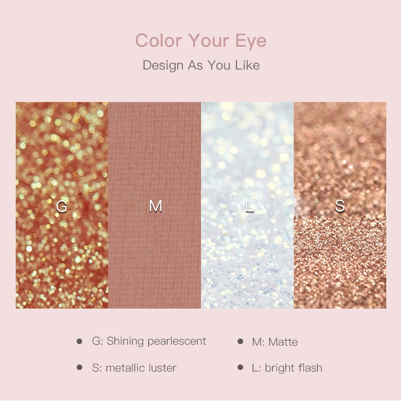 JUDYDOLL Glitter & Matte Colour Eyeshadow T2296