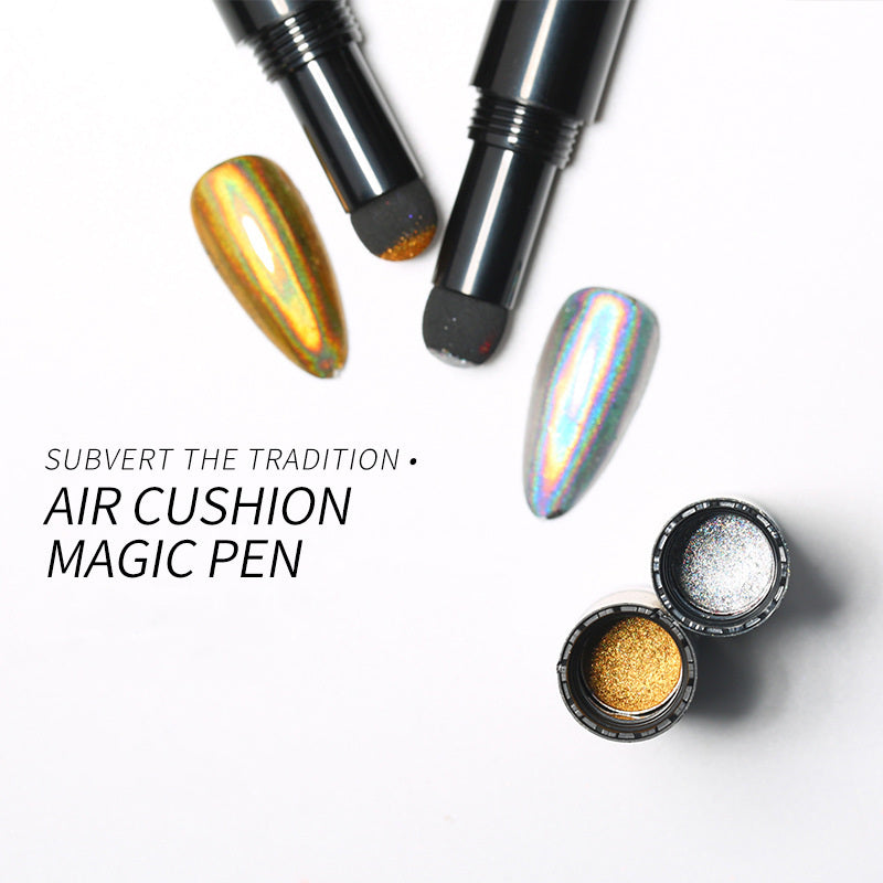 Magic Chrome Holographic Nail Powder Air Cushion Pen T2388