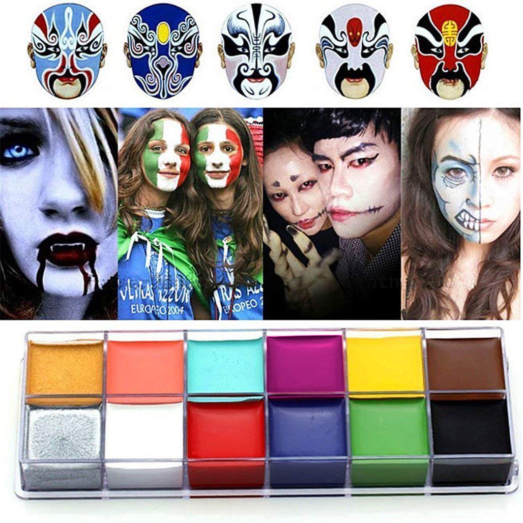 IMAGIC 12 Colors Flash Tattoo Face Body Paint T1911