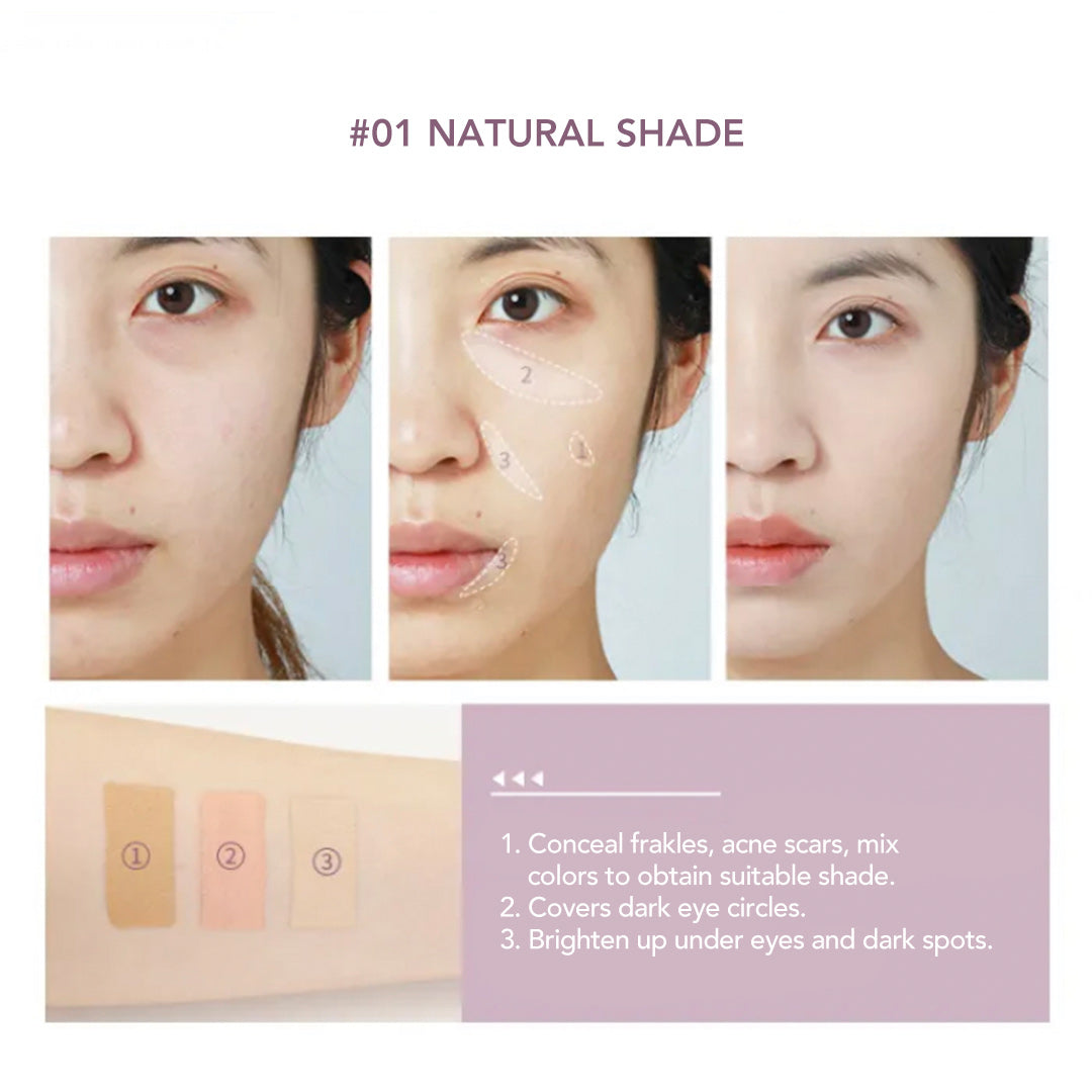 AMORTALS 3 Shades Cream Concealer Palette T2515