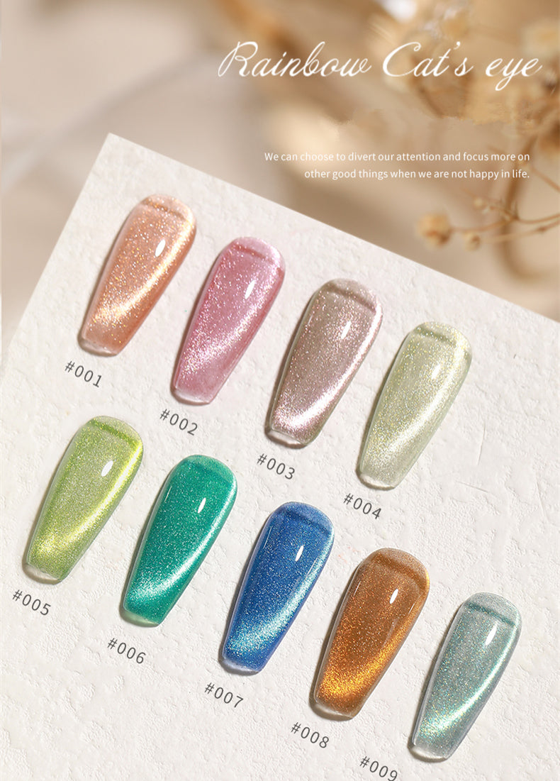 KaSi 15ml Healthy Holographic Fog Shadow Cat Eye Gel Polish T2989