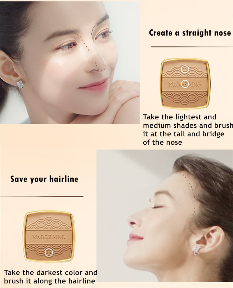 MAOGEPING 3D Light Shadow 3-color Contour Palette T2996
