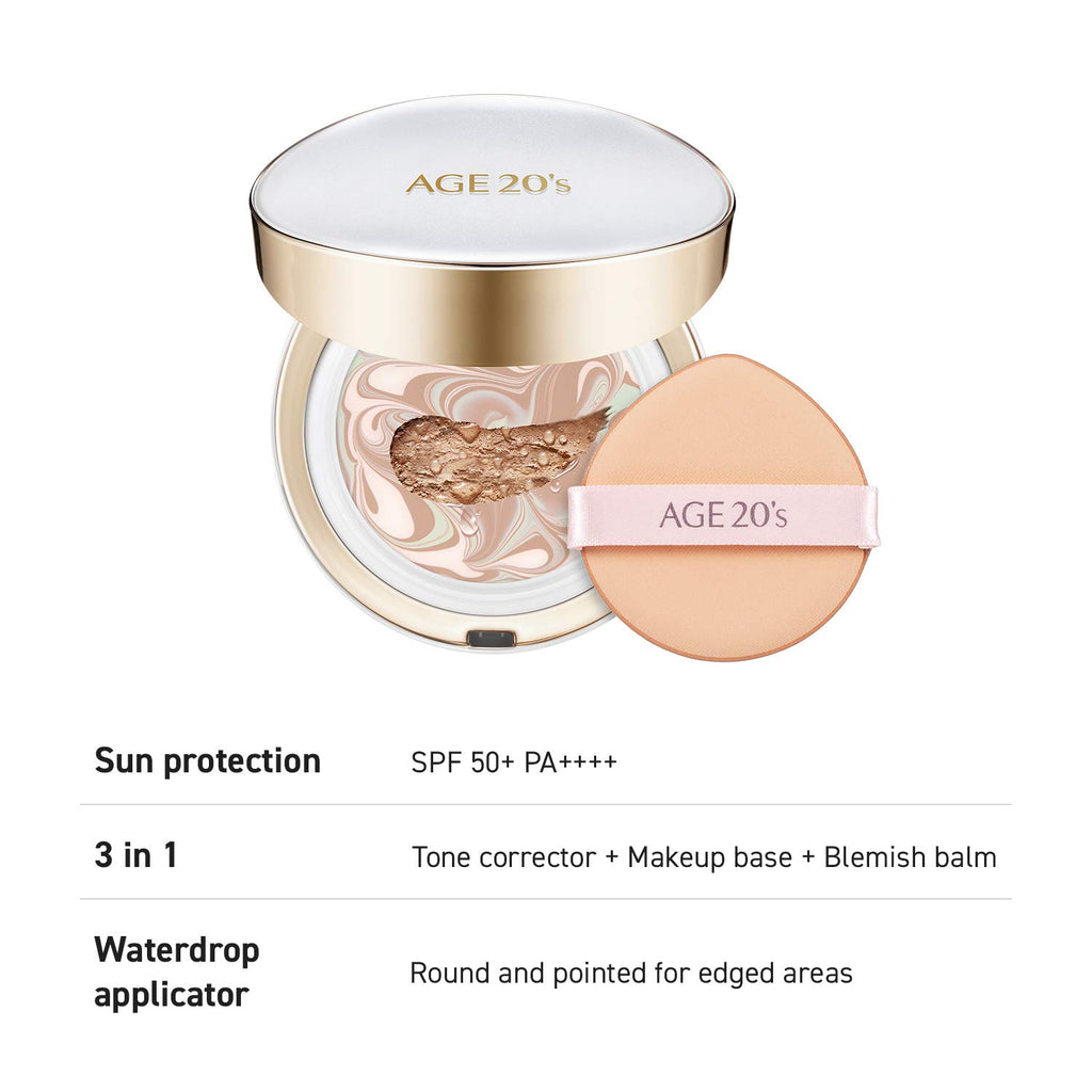 AGE 20's Signature 3-Color Moisturizing Air Cushion Foundation With Refill T1969