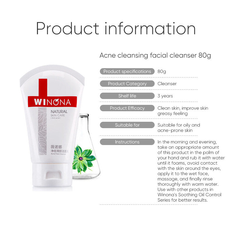 WINONA Anti-Acne Series Moisturizing Acne Free Facial Cleanser T2207