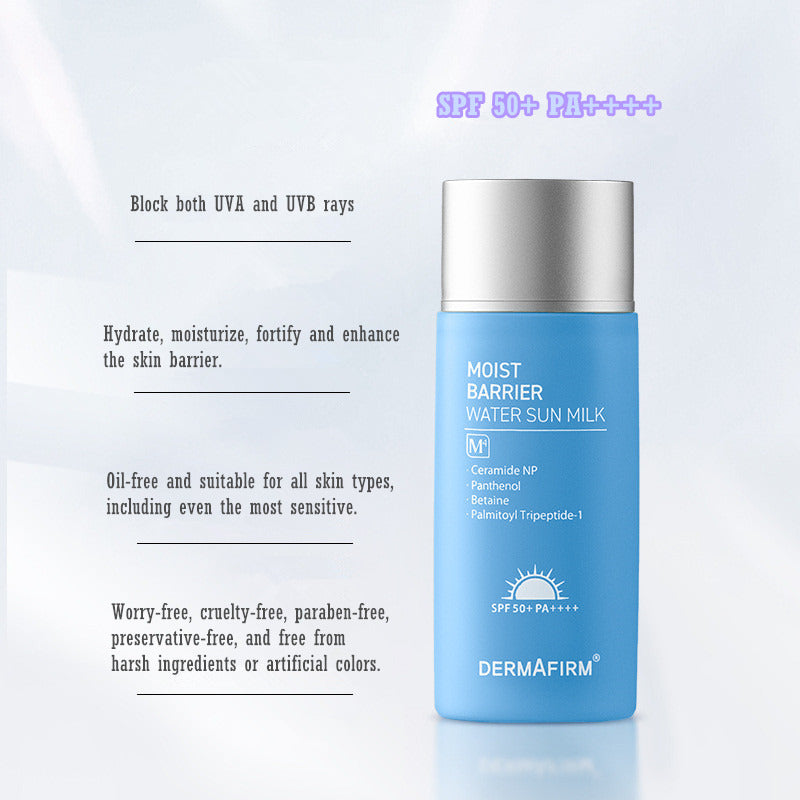 Dermafirm 50ml Moist Barrier Water Sun Defense Milk M4 SPF 50+ PA++++ T3117