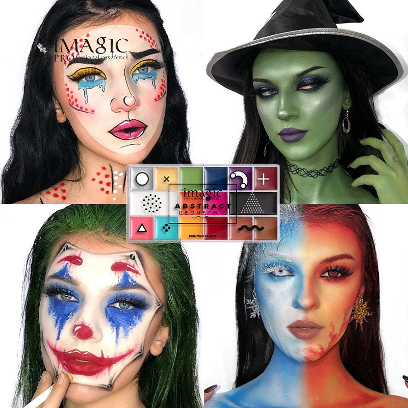 IMAGIC 16 Colors Flash Tattoo Face Body Paint T1912