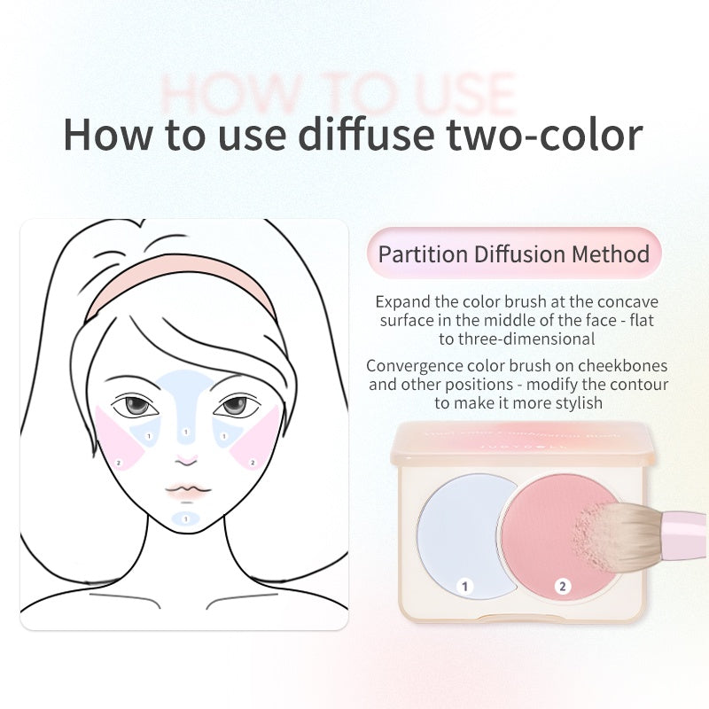 JUDYDOLL Two-Color Makeup Blusher Palette T2847
