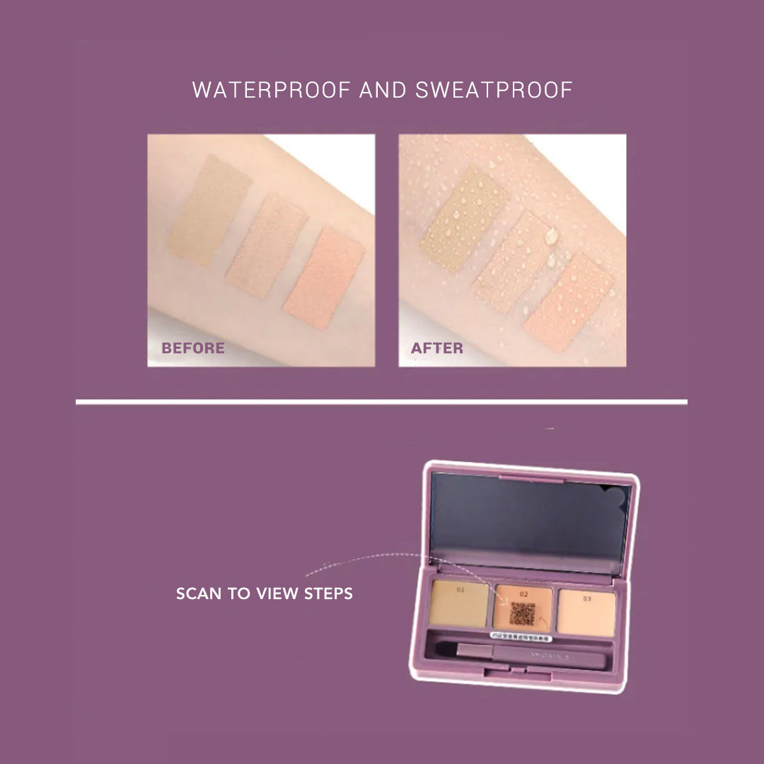 AMORTALS 3 Shades Cream Concealer Palette T2515