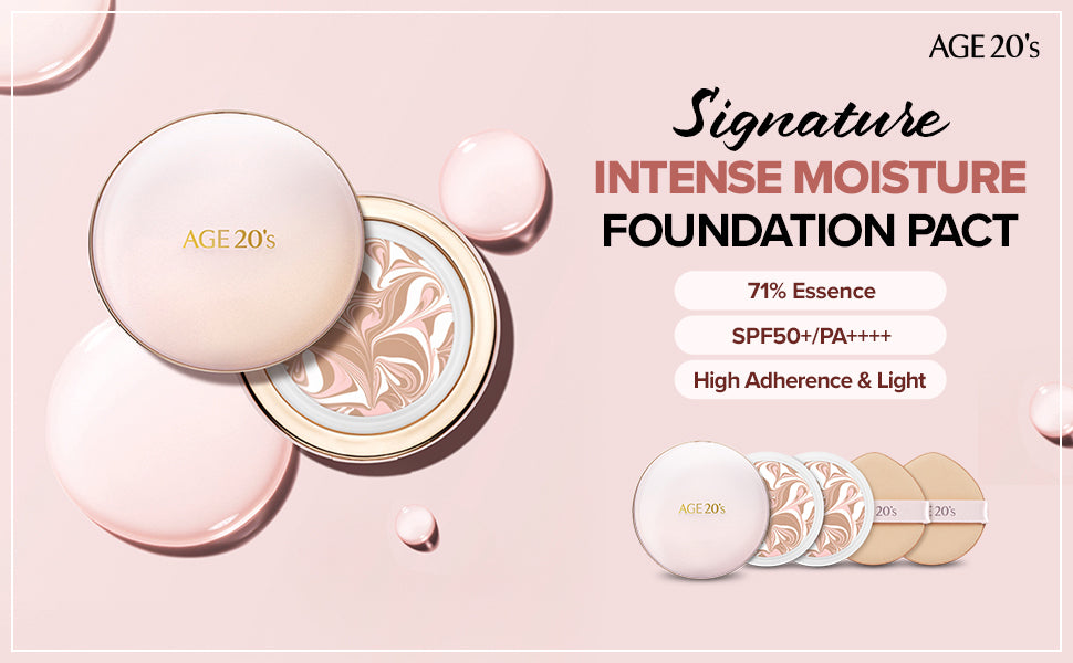 AGE 20's Signature 3-Color Moisturizing Air Cushion Foundation With Refill (Pink Box) T1969