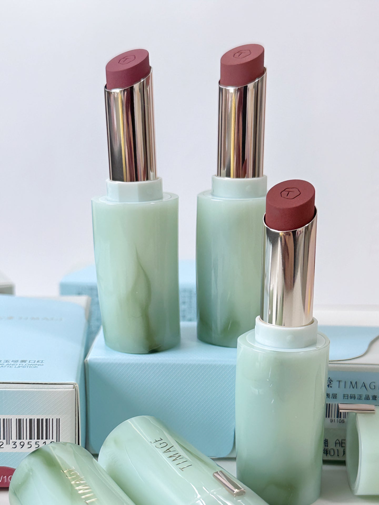 TIMAGE Green Jade Series Satin Matte Lipstick T3132