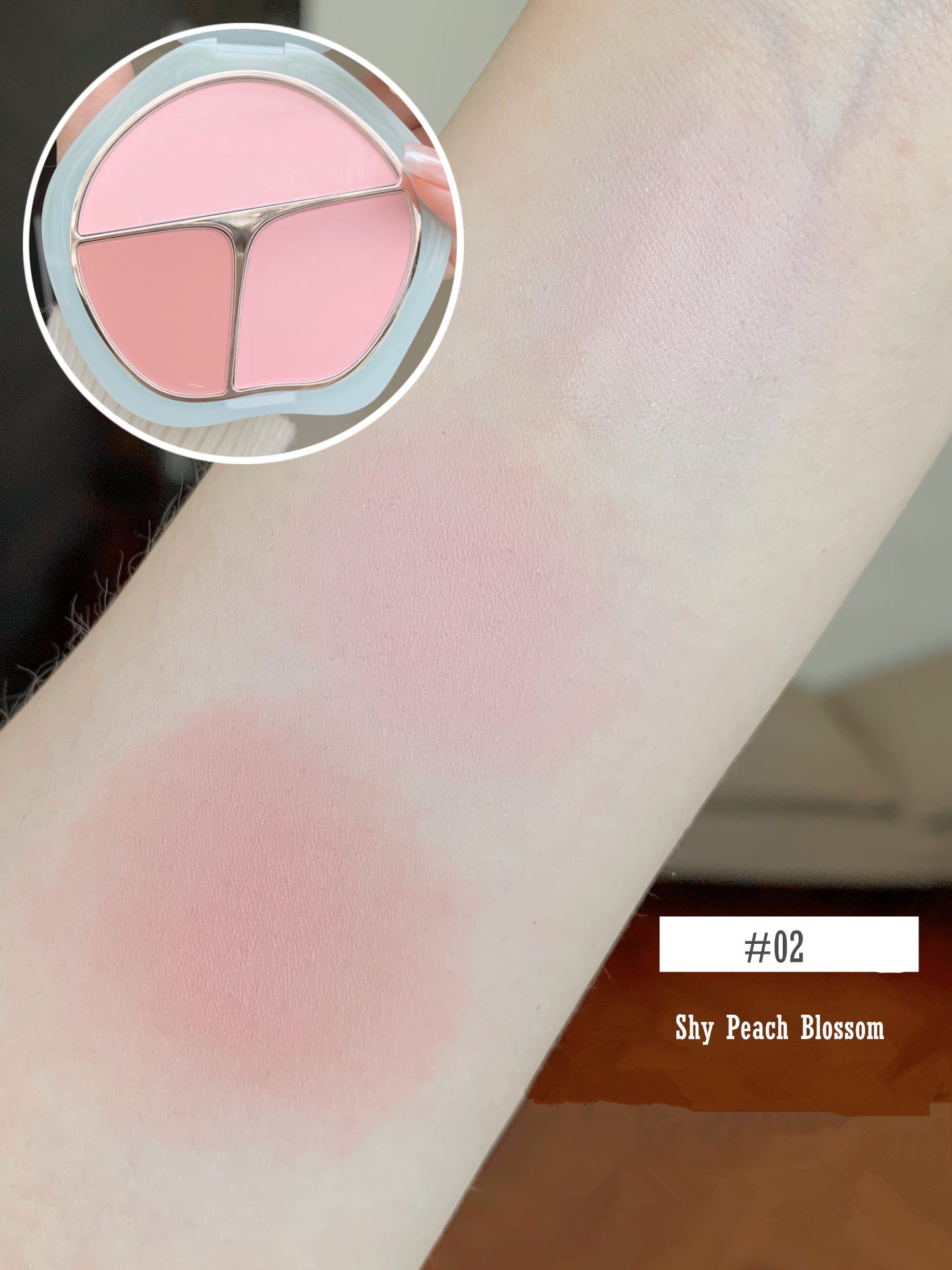 TIMAGE Green Jade Series Tri-Color Matte Blusher Palette T3129