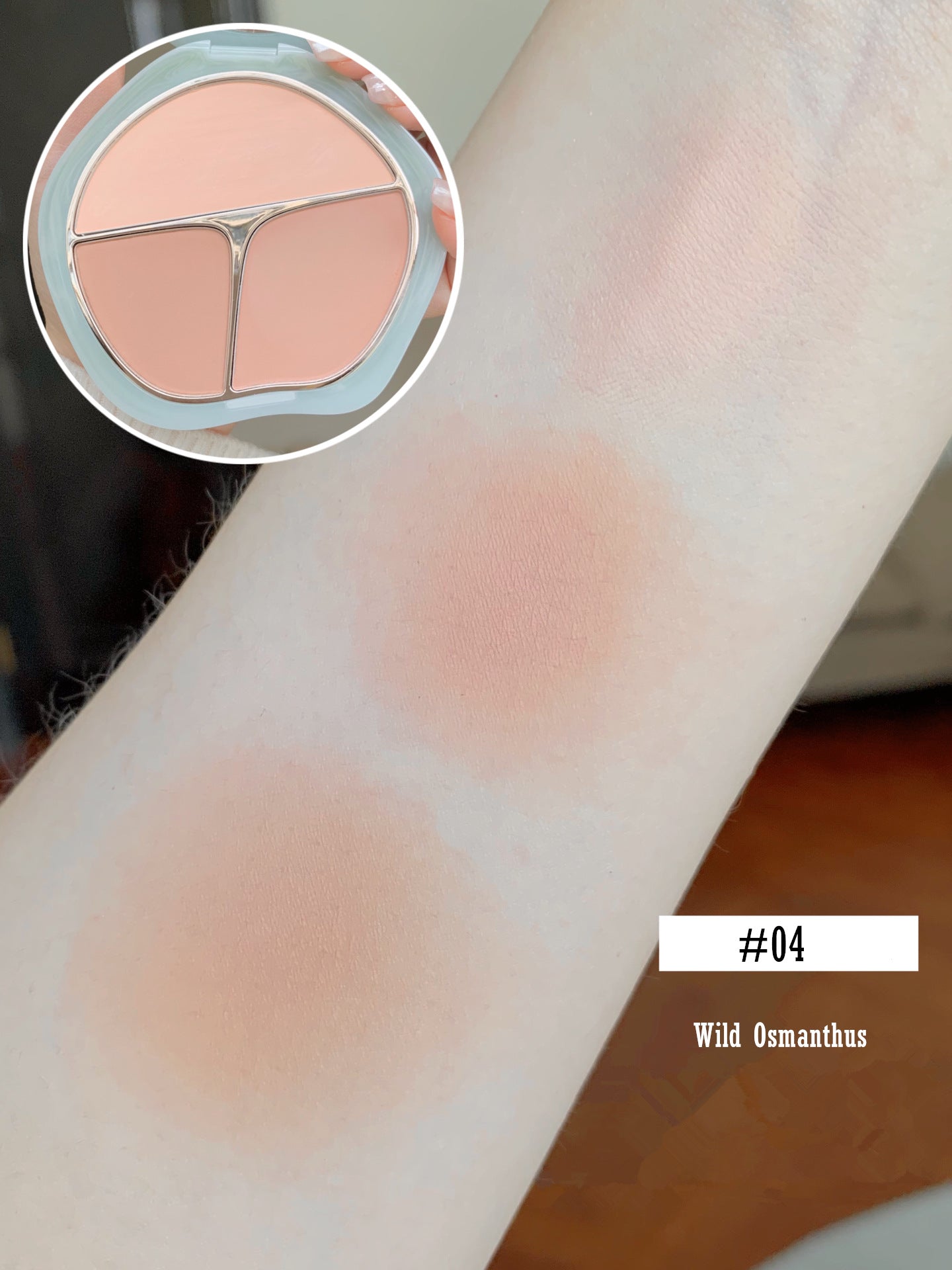 TIMAGE Green Jade Series Tri-Color Matte Blusher Palette T3129