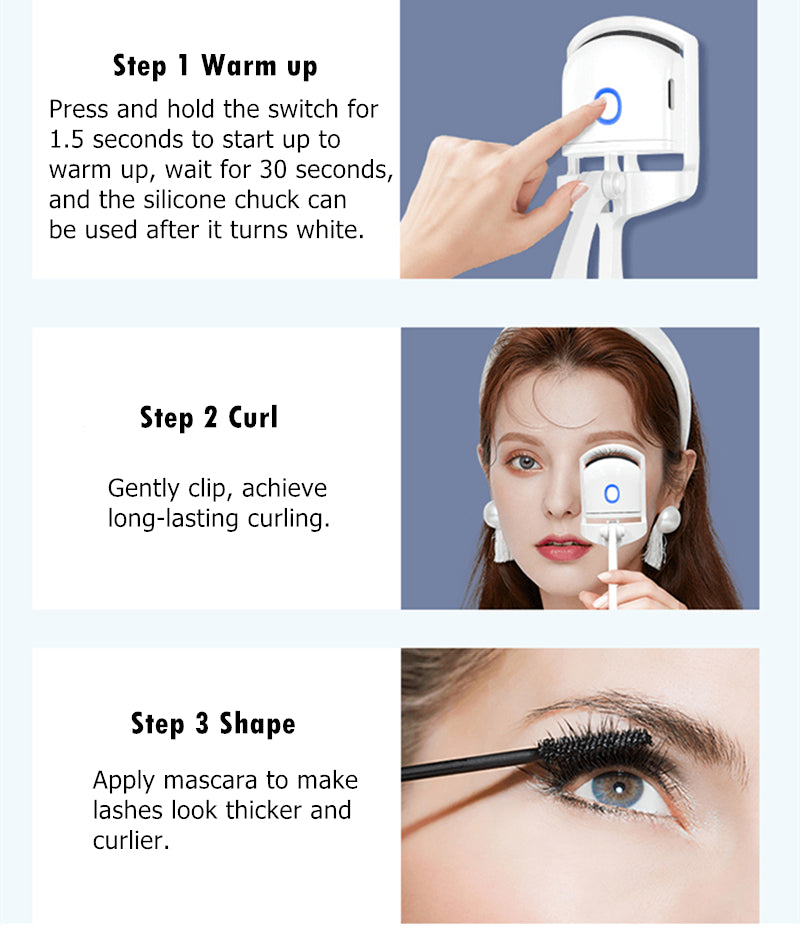 SHRMEIL USB Rechargeable Electric Heated Eyelash Curler (1.0) T2899