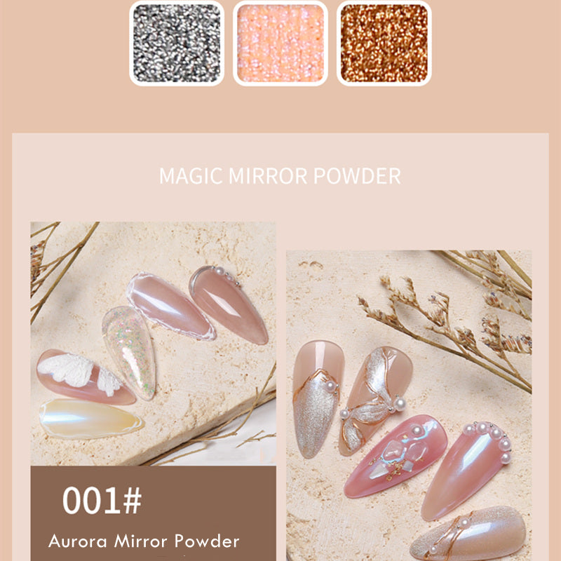 KaSi 7ml Three-Color Aurora Mirror Nail Powder T2650
