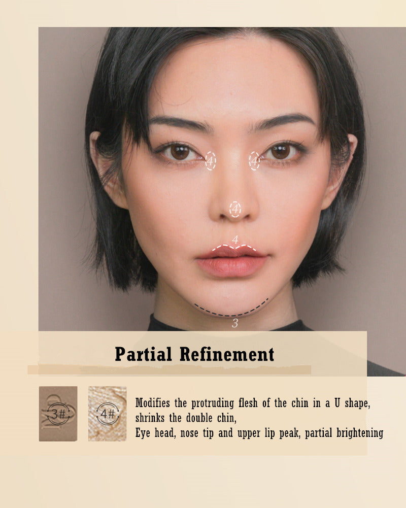 MAOGEPING Light Shadow Matte & Shimmer Contour Palette T3115