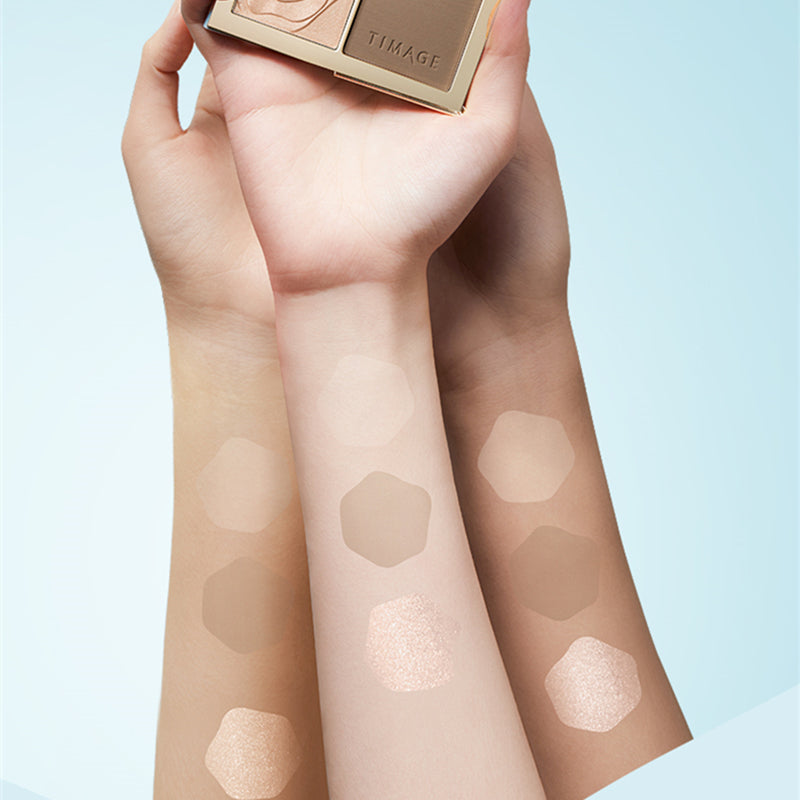 TIMAGE Matte & Shimmer Highlighter Contour Palette (3.0) T2912